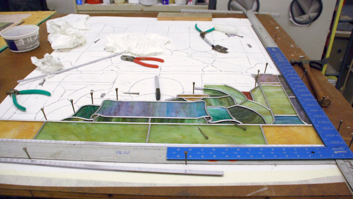 stained Glass Windows in progress 1