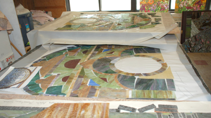 stained Glass Windows in progress 3