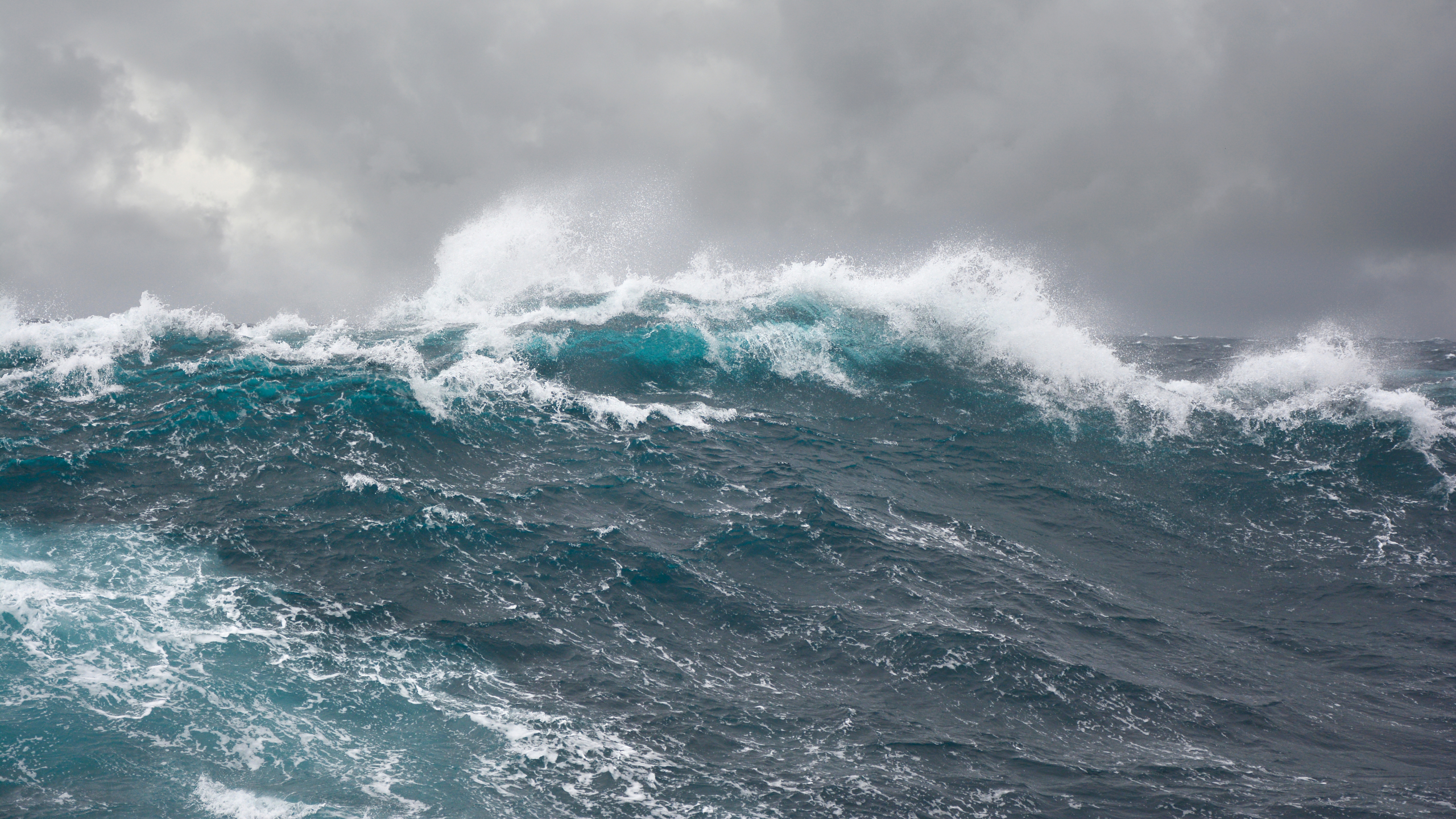 sea wave during storm in atlantic ocean