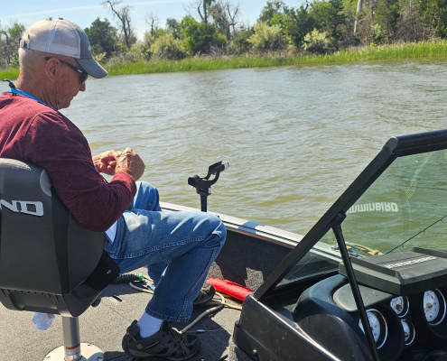 on the boat