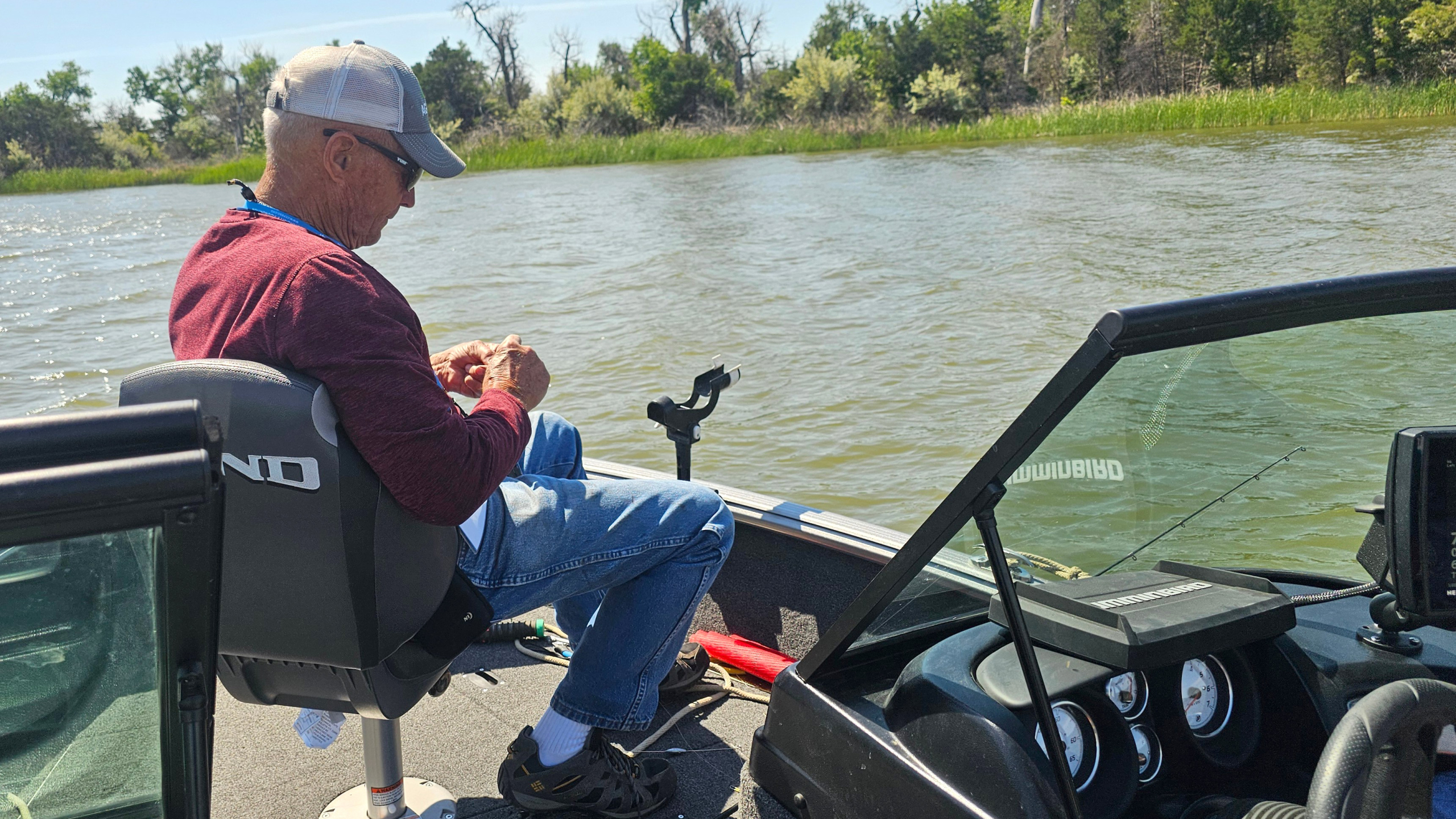 on the boat