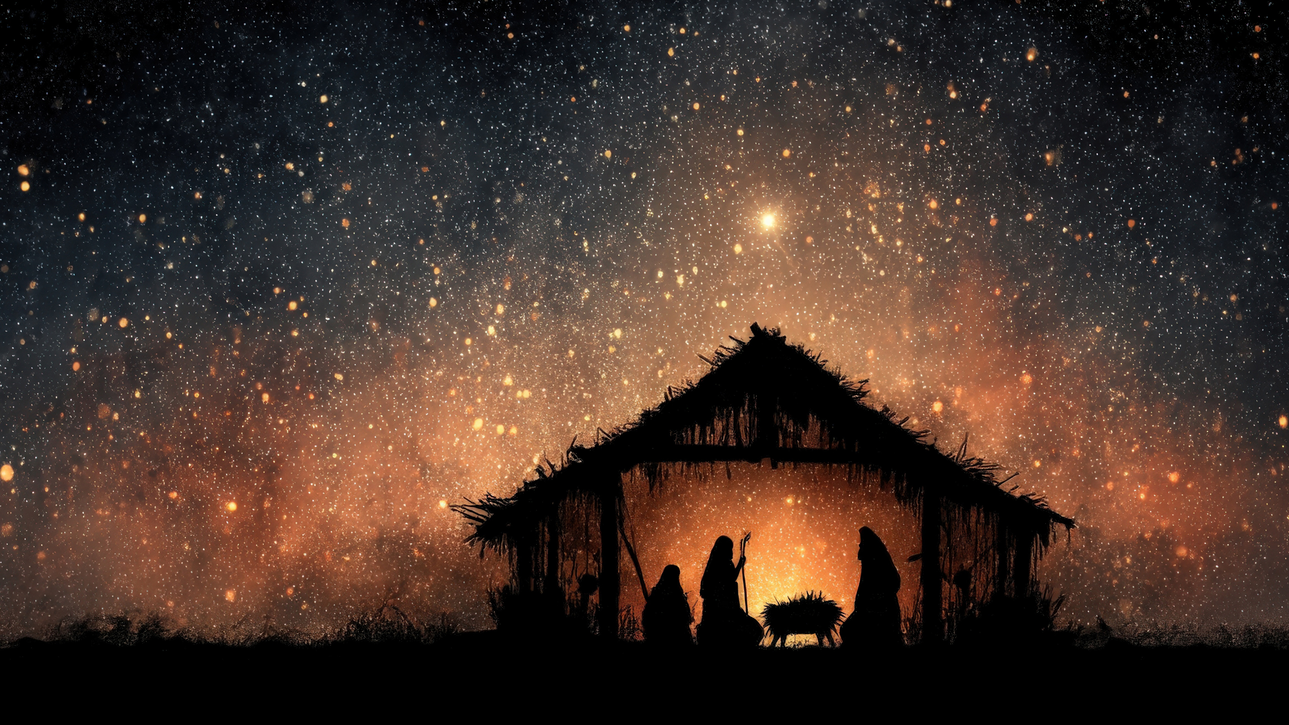 Mystical Night's Embrace: A captivating image portraying the nat